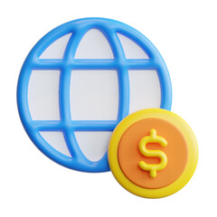 3d Economy concept high quality render icon