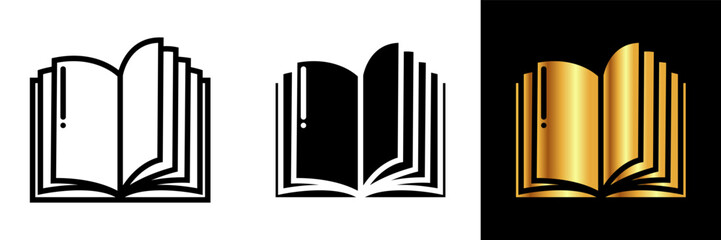 Open Book Icon, an icon representing an open book, symbolizing knowledge, education, and the world of literature, perfect for illustrating learning, reading, and academic concepts.