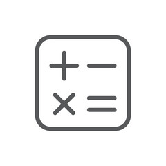 calculator Icon for Website, UI UX Essential, Symbol, Presentation, Graphic resources