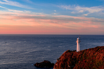 Lighthouse at Cape Ashizuri in red, Japan,Kochi Prefecture,Tosashimizu, Kochi
