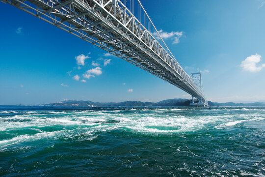 Onaruto Bridge and Naruto Straits Whirlpools, Japan,Shikoku,Tokushima Prefecture,Naruto, Tokushima