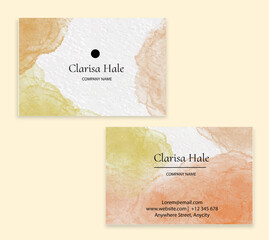 abstract brush watercolor business card