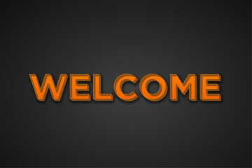 Obraz premium Glow awesome welcome text effect design