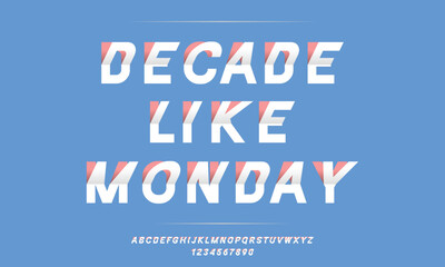 Peeled off style font, like shadow Elegant Font Uppercase and Number. Classic Lettering Minimal Fashion Designs. Typography modern fonts for logo, brand etc. Typography typeface and number. vector