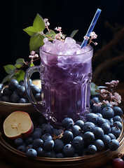 Refreshing Blueberry Mint Shake