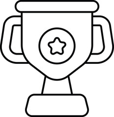 Obraz premium trophy line icon design style