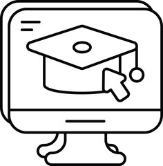 online course line icon design style