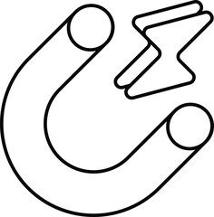 magnet line icon design style