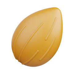 3d rendering almond isolated useful for food, allergen, allergy, disease and antigen design element