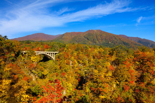 Naruko Gorge in autumn, Japan,Miyagi prefecture,Osaki, Miyagi