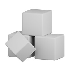 3d rendering sugar cubes isolated useful for food, allergen, allergy, disease and antigen design element