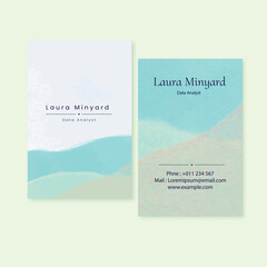 business template watercolor card