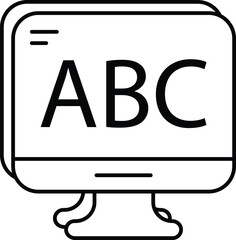 online education line icon design style