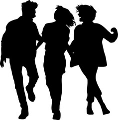 Friend Silhouette Illustration Vector