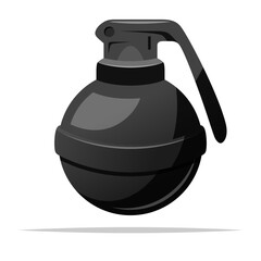 Round grenade vector isolated illustration
