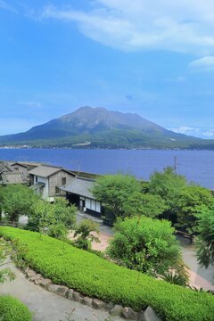 Senganen Garden and Sakurajima, Japan,Kagoshima Prefecture,Kagoshima