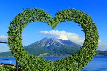 Senganen Garden and Sakurajima, Japan,Kagoshima Prefecture,Kagoshima