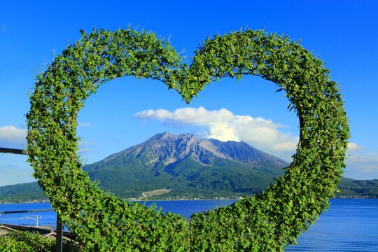 Senganen Garden and Sakurajima, Japan,Kagoshima Prefecture,Kagoshima