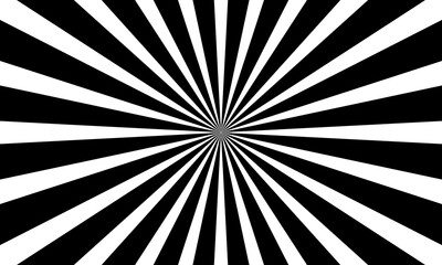 white and black starburst, Radial, radiating lines  Sunburst pattern, vector illustration