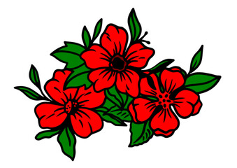 red and white flower