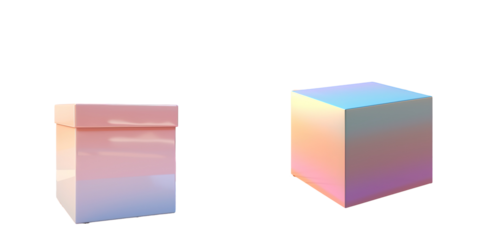 Empty box without physical form transparent background