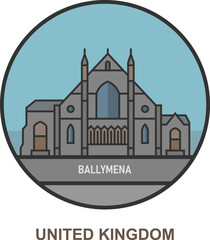Ballymena. Cities and towns in United Kingdom