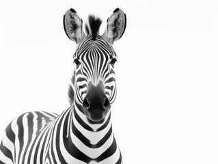 Fototapeta na wymiar a zebra isolated on a white background