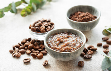 Handmade coffee scrub.