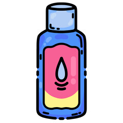 Cute colorful skincare cartoon. Facial product. beauty routine symbol