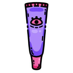 Cute colorful skincare cartoon. Facial product. beauty routine symbol