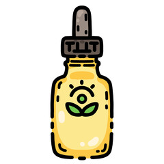 Cute colorful skincare cartoon. Facial product. beauty routine symbol