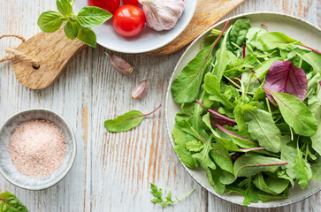 Mix salad leaves