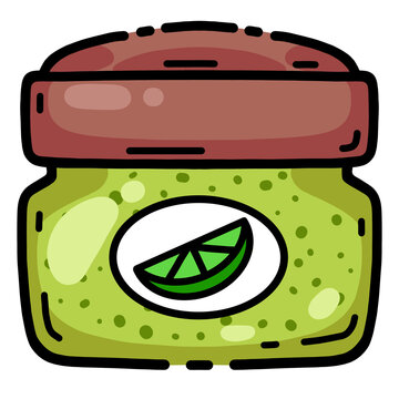 Cute colorful skincare cartoon. Facial product. beauty routine symbol