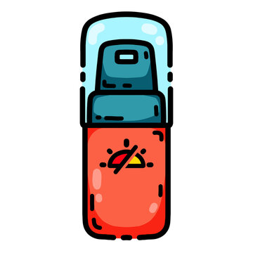 Cute colorful skincare cartoon. Facial product. beauty routine symbol