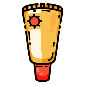 Cute colorful skincare cartoon. Facial product. beauty routine symbol