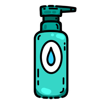 Cute colorful skincare cartoon. Facial product. beauty routine symbol
