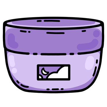 Cute colorful skincare cartoon. Facial product. beauty routine symbol