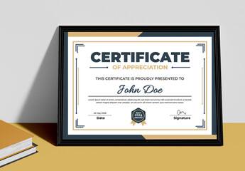 Abstract Certificate Template