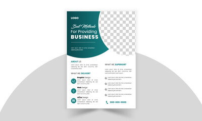 Corporate & Business Flyer Brochure Template Design, modern business flyer, vector template design. Brochure design, cover, annual report, poster, flyer vector illustration