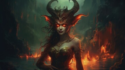 female demon in hell