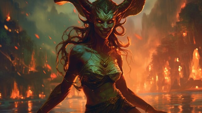 female demon in hell