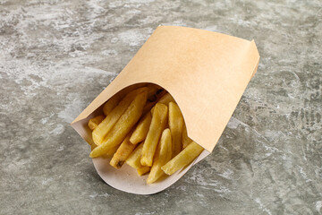 Crispy salted French fry potato