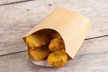 Crunchy crispy chicken nuggets snack