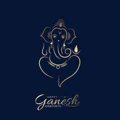 Lord Ganpati illustration for Ganesh Chaturthi festival Social Media Post