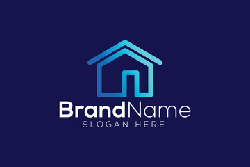 Minimal and Professional home real estate vector logo design