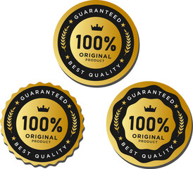 Guarantee and original golden label Design collection
