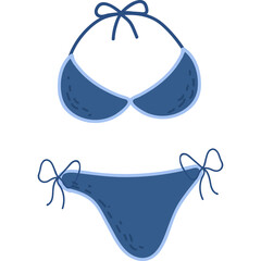 Blue Bikini cartoon illustration