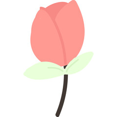 Cartoon rose flower illustration