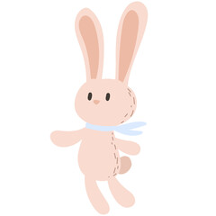 cartoon cute easter rabbit character illustration