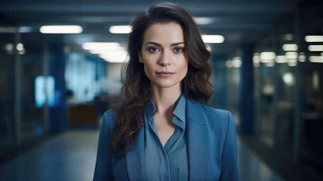 Portrait of a woman at a research institution delving into the complexities of the human mind